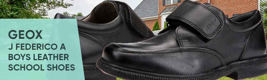 Geox J Federico A Boys Leather School Shoes