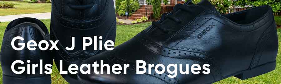 Geox J Plie Girls Leather Brogues